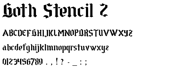 Goth Stencil 2 font